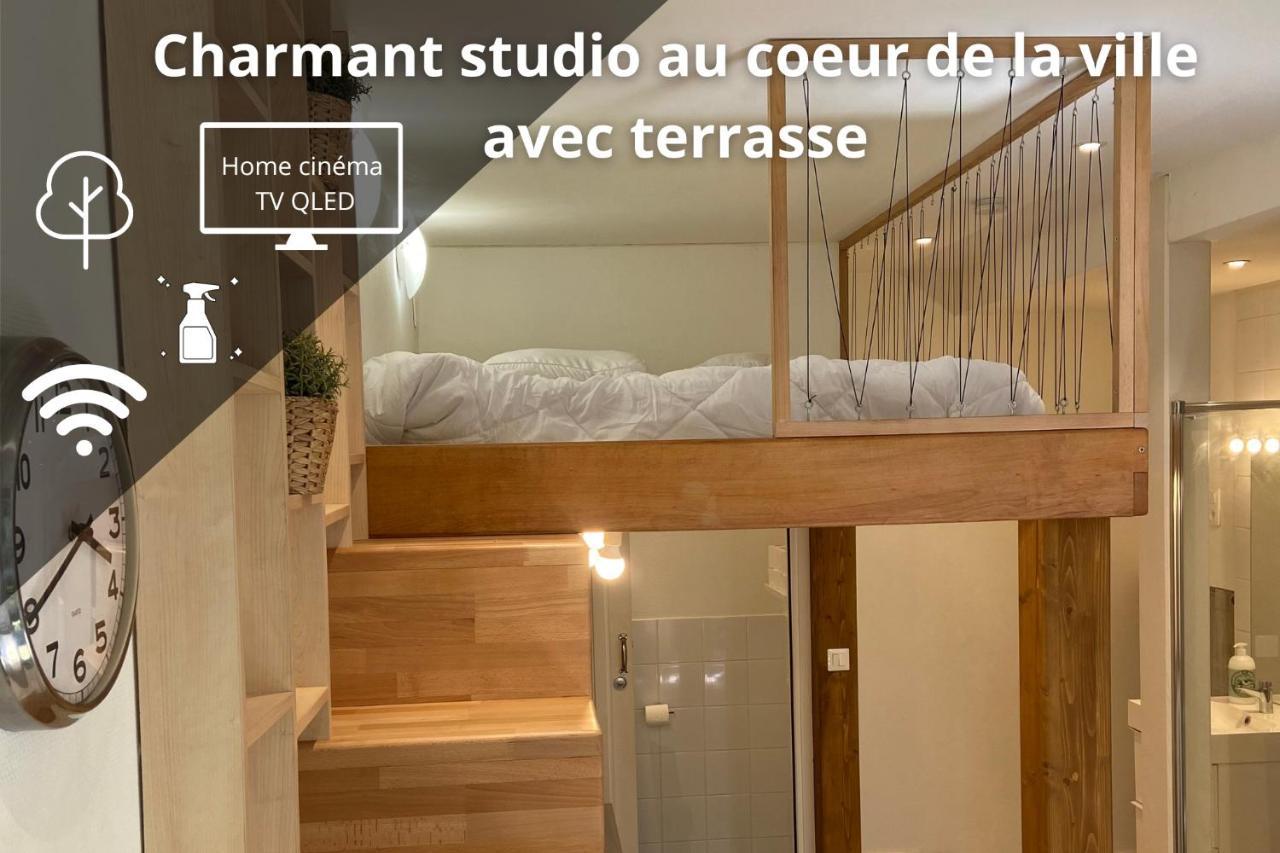 Charmant studio avec terrasse au cœur de Nancy Extérieur photo